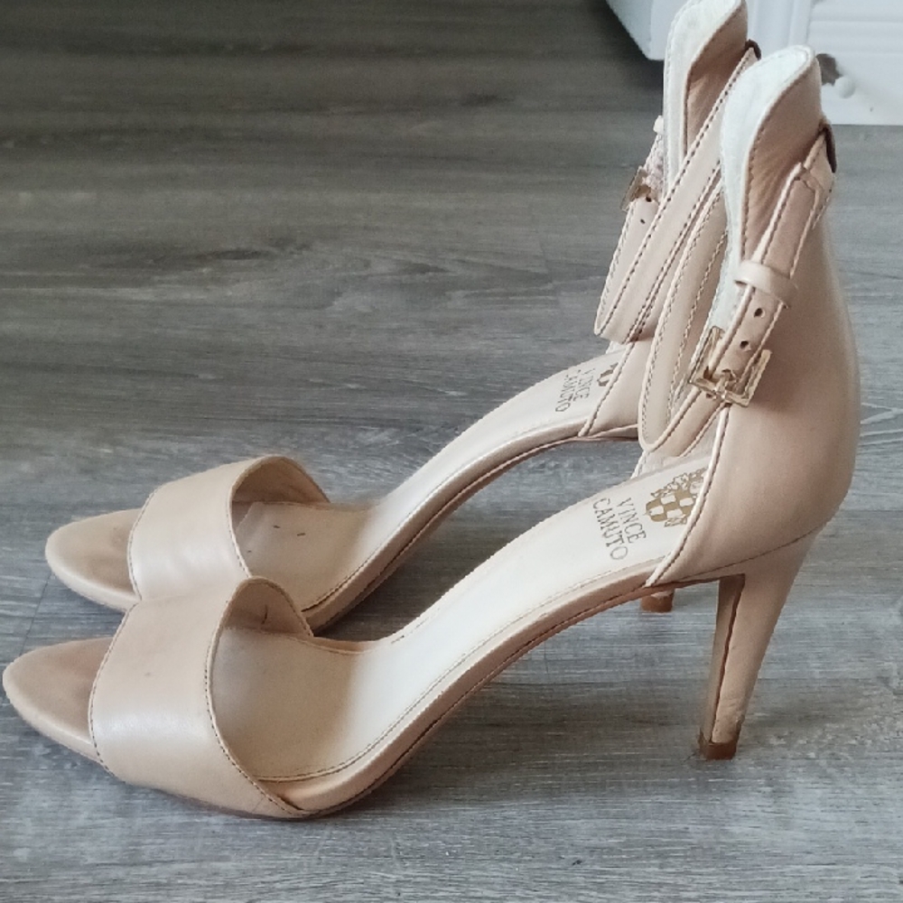 Vince Camuto Nude Leather Heels